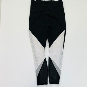 Athleta Sz M Leggings Colorblock Mesh zip pocket